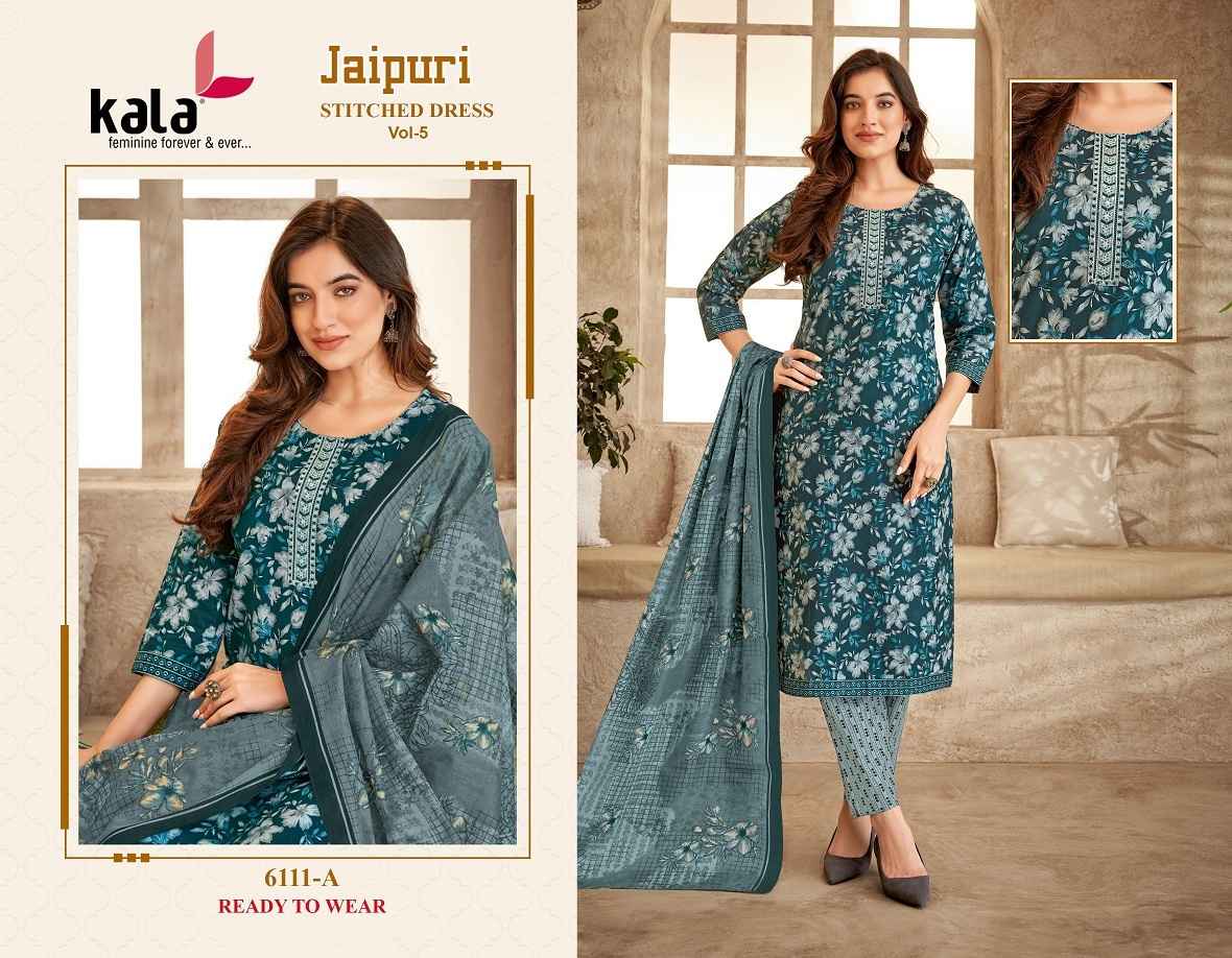 Kala Jaipuri Vol 5 Readymade Cotton Dress 12 Pc Catalog