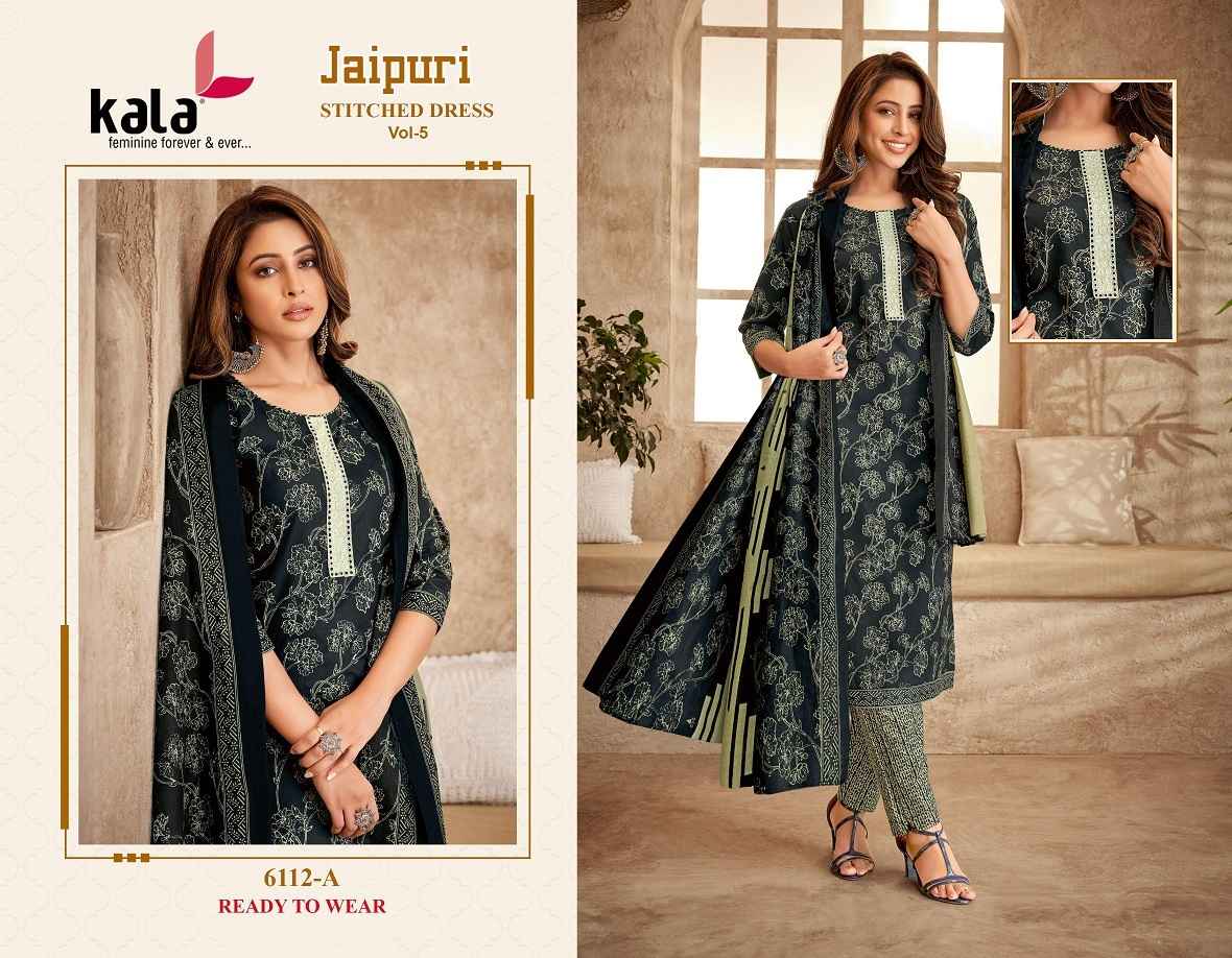 Kala Jaipuri Vol 5 Readymade Cotton Dress 12 Pc Catalog