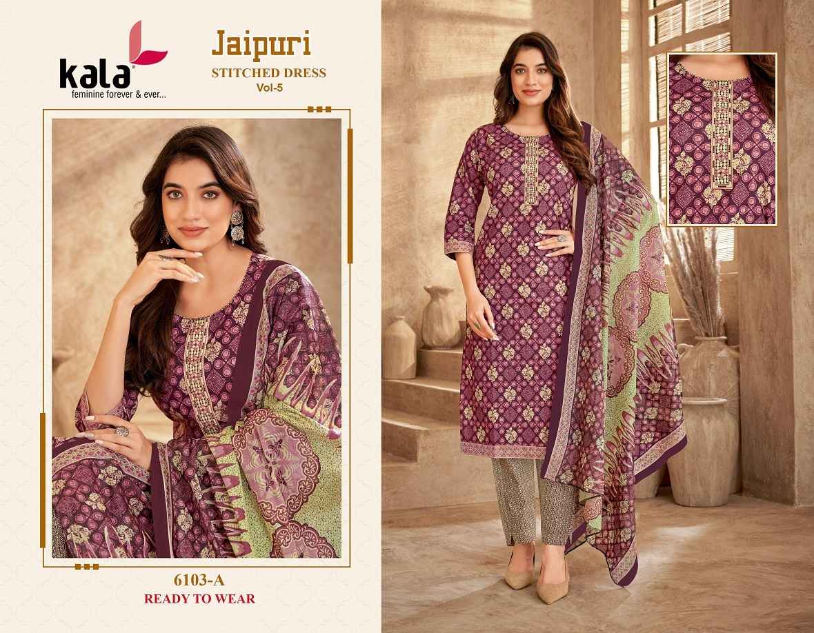 Kala Jaipuri Vol 5 Readymade Cotton Dress 12 Pc Catalog