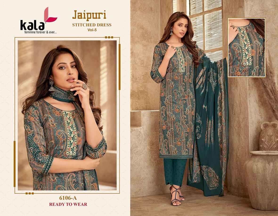 Kala Jaipuri Vol 5 Readymade Cotton Dress 12 Pc Catalog