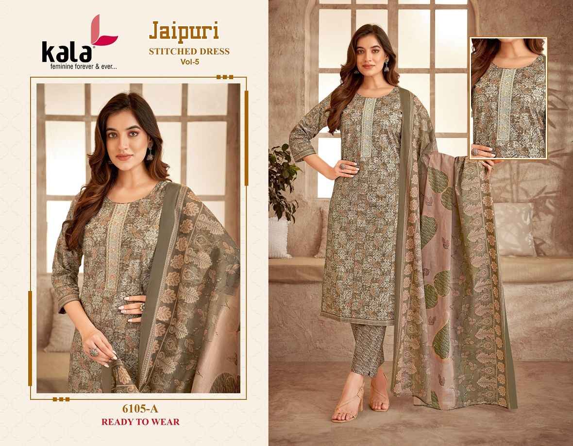 Kala Jaipuri Vol 5 Readymade Cotton Dress 12 Pc Catalog