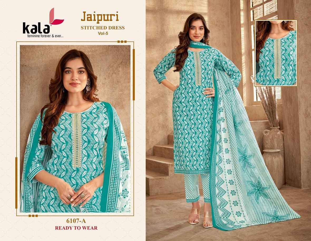 Kala Jaipuri Vol 5 Readymade Cotton Dress 12 Pc Catalog