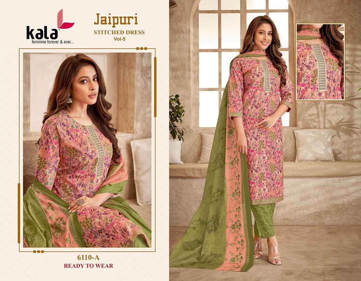 Kala Jaipuri Vol 5 Readymade Cotton Dress 12 Pc Catalog