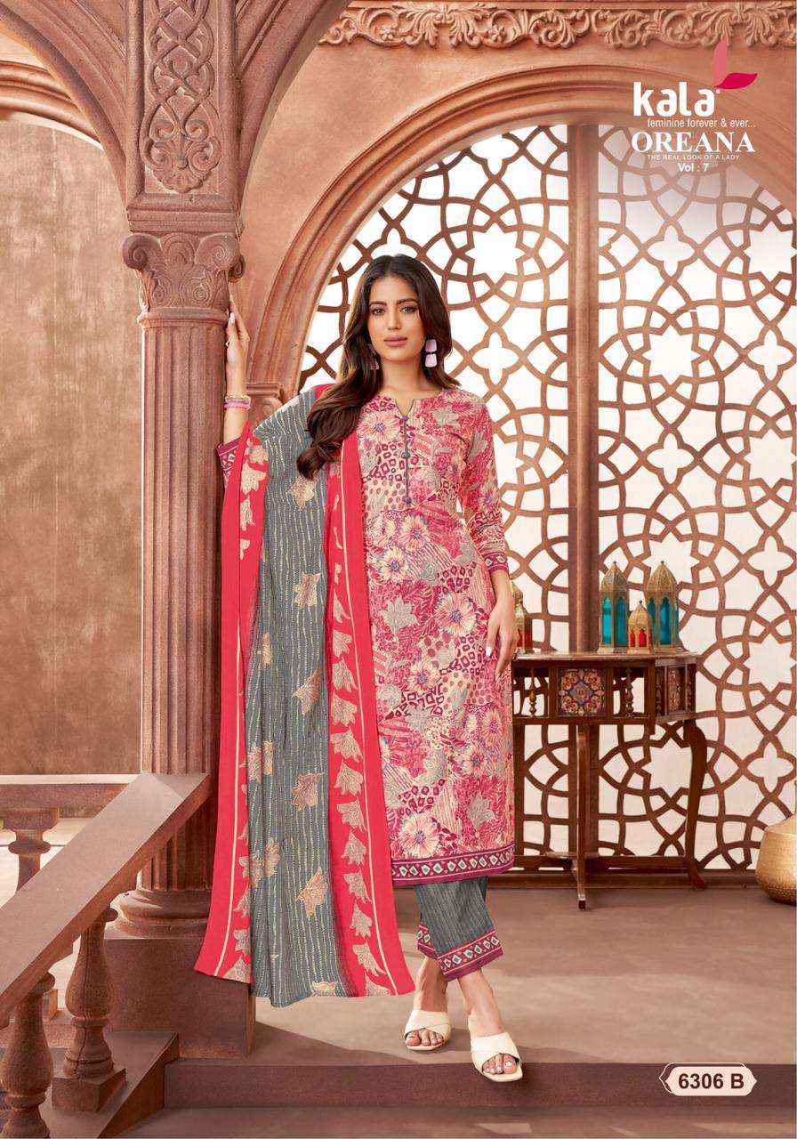 Kala Oreana Vol 7 Cotton Dress Material 12 pcs Catalogue