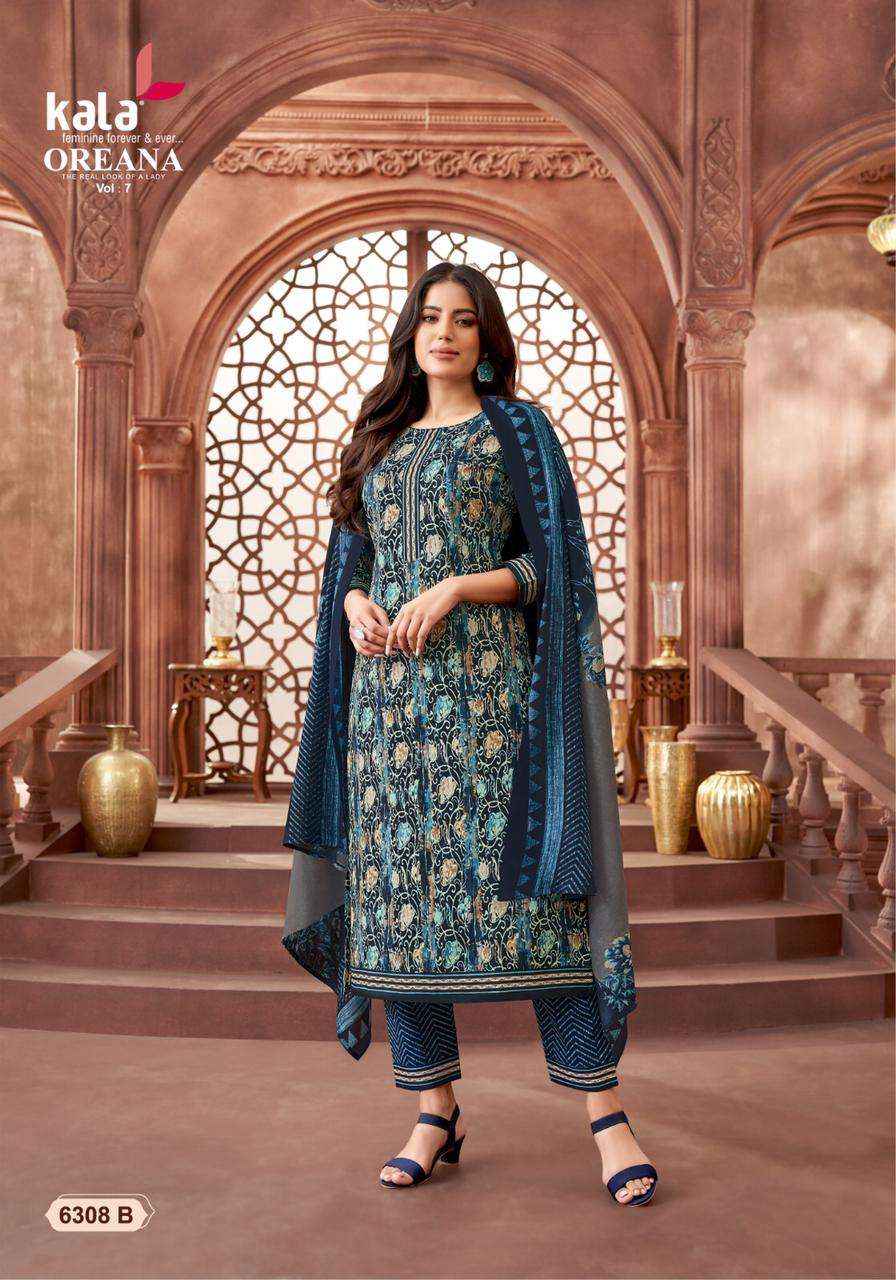 Kala Oreana Vol 7 Cotton Dress Material 12 pcs Catalogue