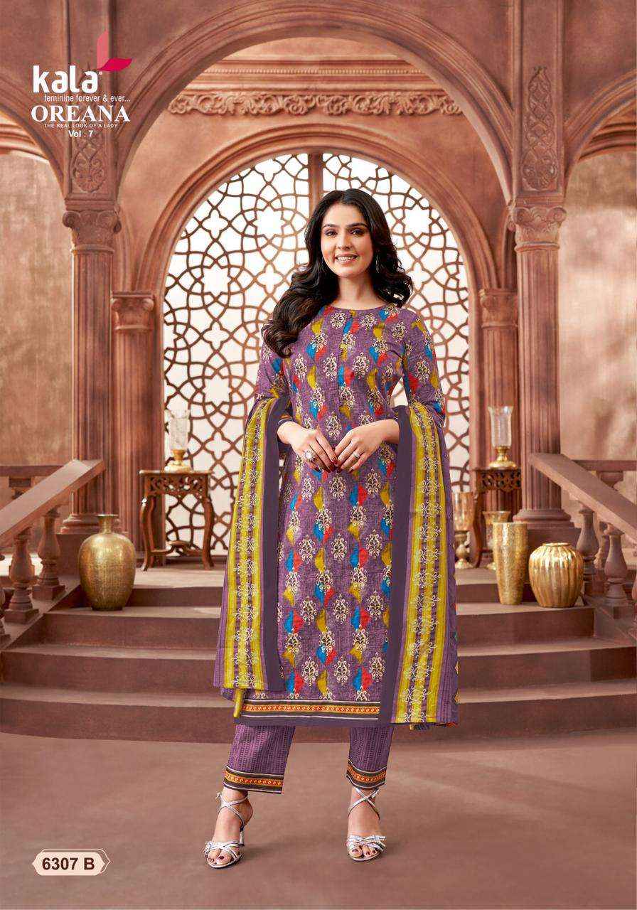 Kala Oreana Vol 7 Cotton Dress Material 12 pcs Catalogue