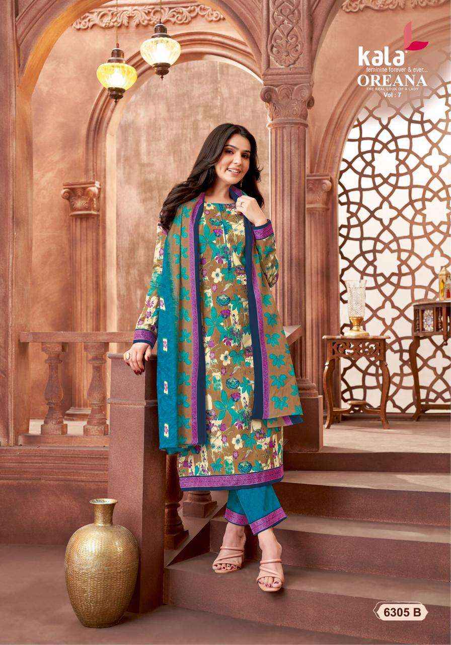 Kala Oreana Vol 7 Cotton Dress Material 12 pcs Catalogue