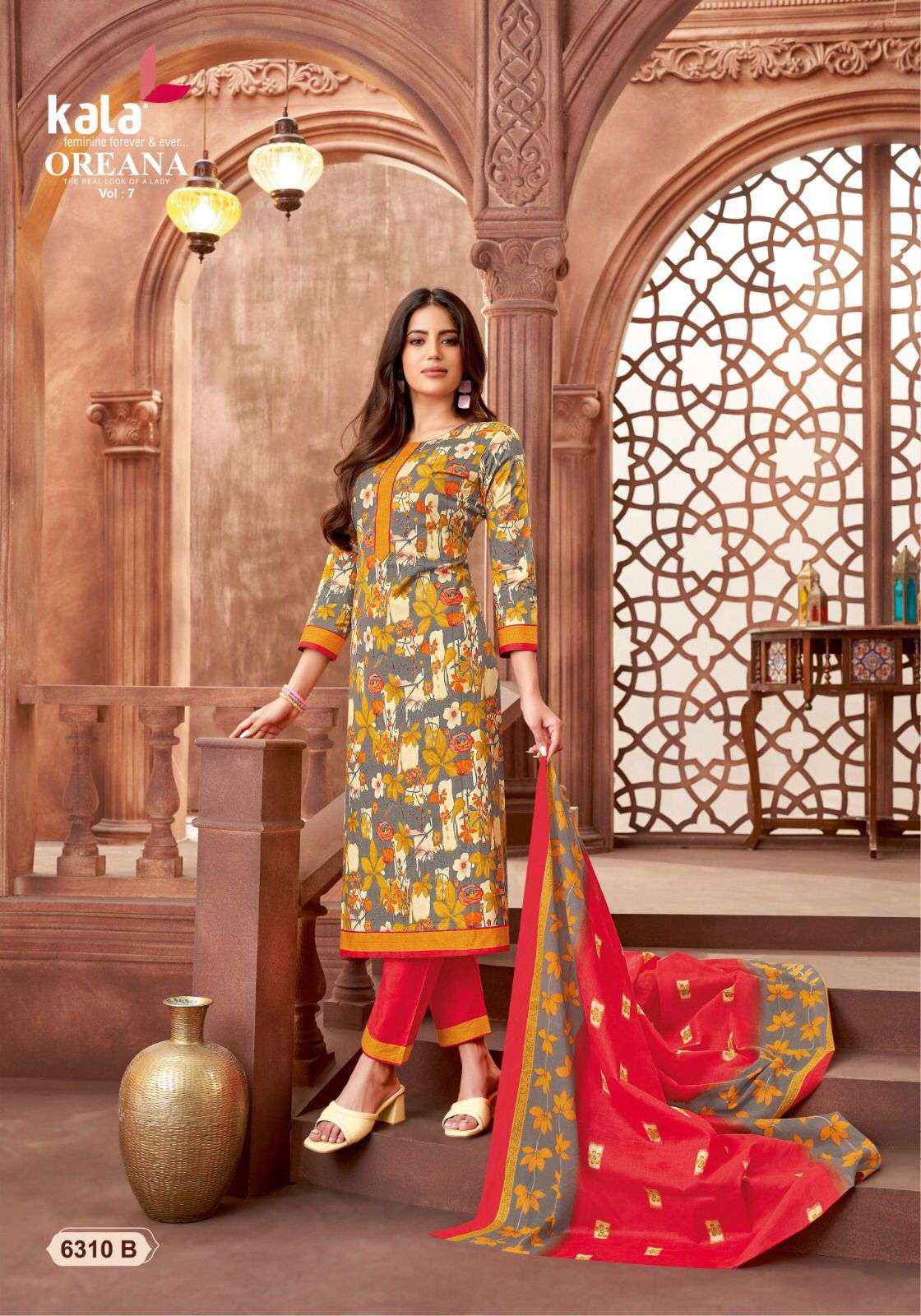 Kala Oreana Vol 7 Cotton Dress Material 12 pcs Catalogue