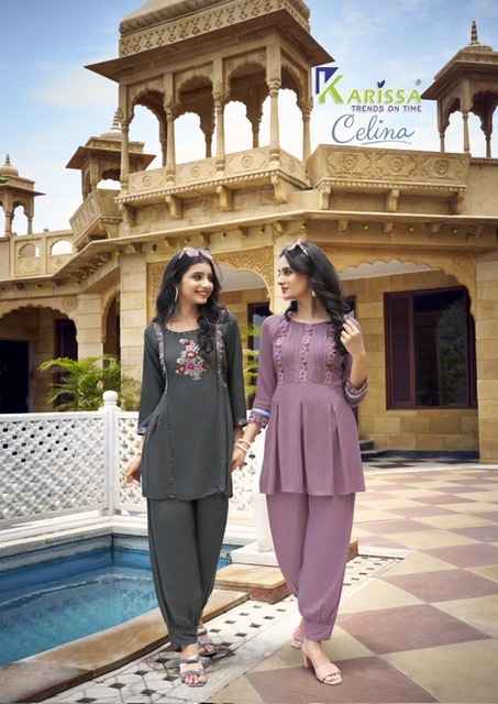 Karissa Celina Viscose Kurti With Bottom 6 pcs Catalogue