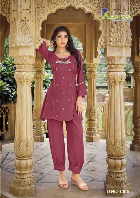 Karissa Celina Viscose Kurti With Bottom 6 pcs Catalogue