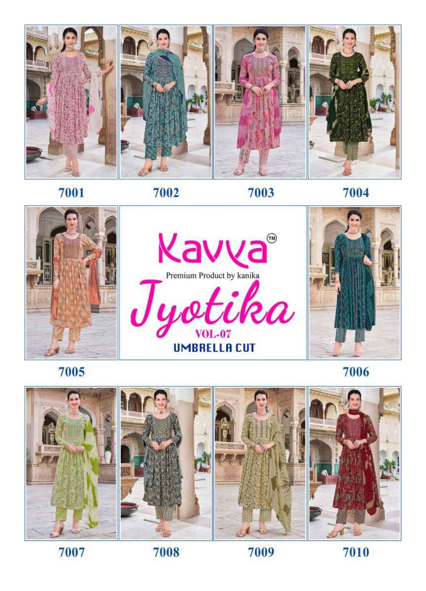 Kavya Jyotika Vol-7 Rayon Kurti Combo 10 pcs Catalogue