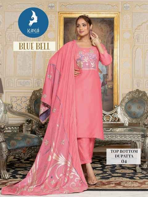 Kaya Blue Bell Viscose Chanderi Kurti Combo 6 pcs Catalogue