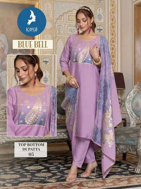 Kaya Blue Bell Viscose Chanderi Kurti Combo 6 pcs Catalogue