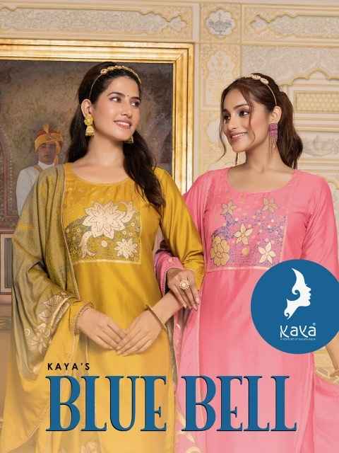 Kaya Blue Bell Viscose Chanderi Kurti Combo 6 pcs Catalogue