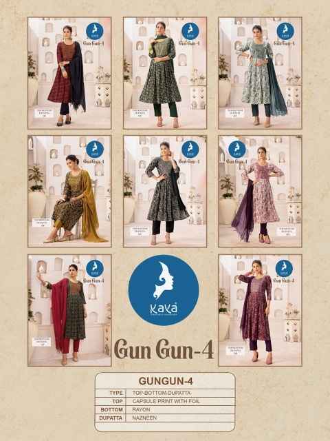 Kaya Gungun Vol 4 Cotton Kurti Combo 8 pcs Catalogue