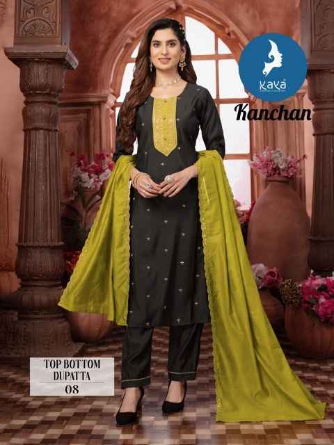 Kaya Kanchan Roman Silk Kurti Combo 8 pcs Catalogue