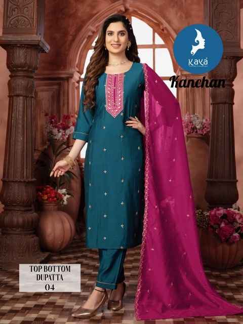 Kaya Kanchan Roman Silk Kurti Combo 8 pcs Catalogue