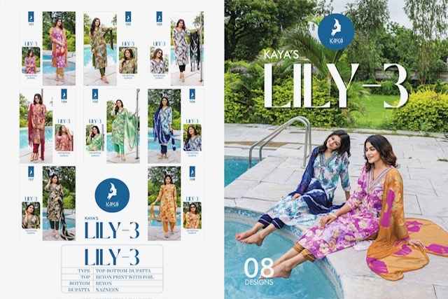 Kaya Lily 3 Rayon Kurti Combo 8 pcs Catalogue