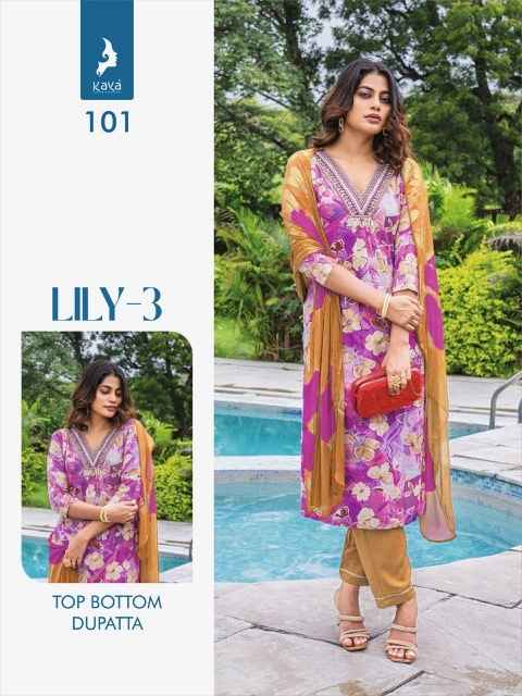 Kaya Lily 3 Rayon Kurti Combo 8 pcs Catalogue