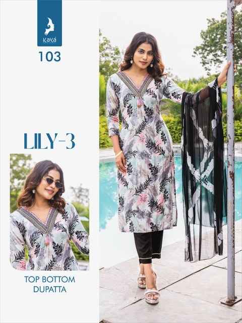 Kaya Lily 3 Rayon Kurti Combo 8 pcs Catalogue