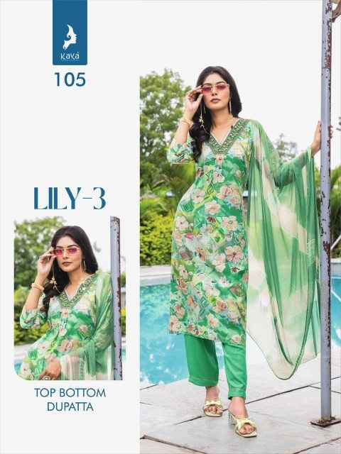 Kaya Lily 3 Rayon Kurti Combo 8 pcs Catalogue