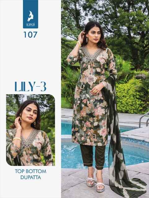 Kaya Lily 3 Rayon Kurti Combo 8 pcs Catalogue