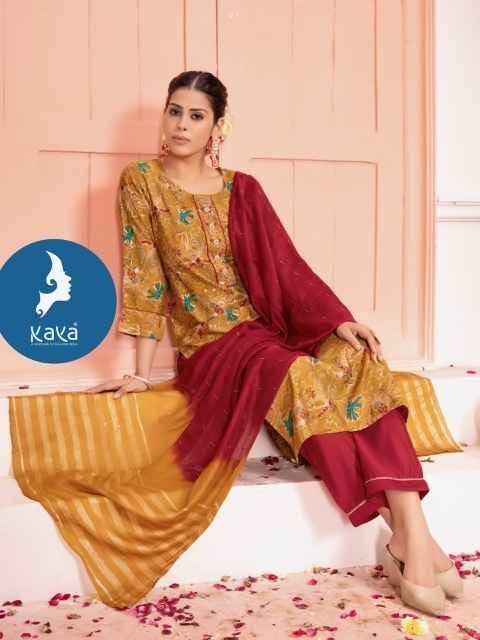 Kaya Morni 5 Chanderi Kurti Combo 8 pcs Catalogue