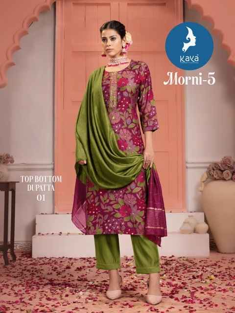 Kaya Morni 5 Chanderi Kurti Combo 8 pcs Catalogue