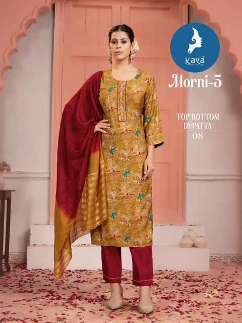 Kaya Morni 5 Chanderi Kurti Combo 8 pcs Catalogue