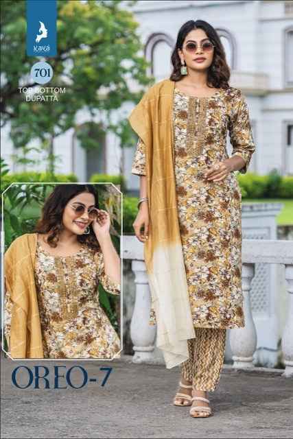 Kaya Oreo Vol 7 Rayon Kurti Combo 8 pcs Catalogue