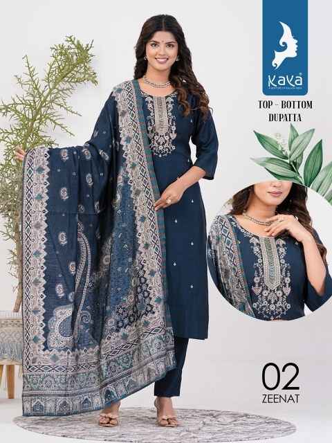 Kaya Zeenat Roman Silk Kurti Combo 6 pcs Catalogue