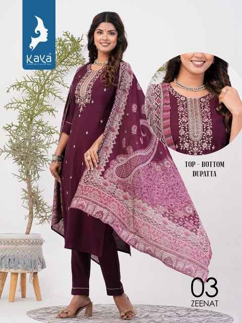 Kaya Zeenat Roman Silk Kurti Combo 6 pcs Catalogue