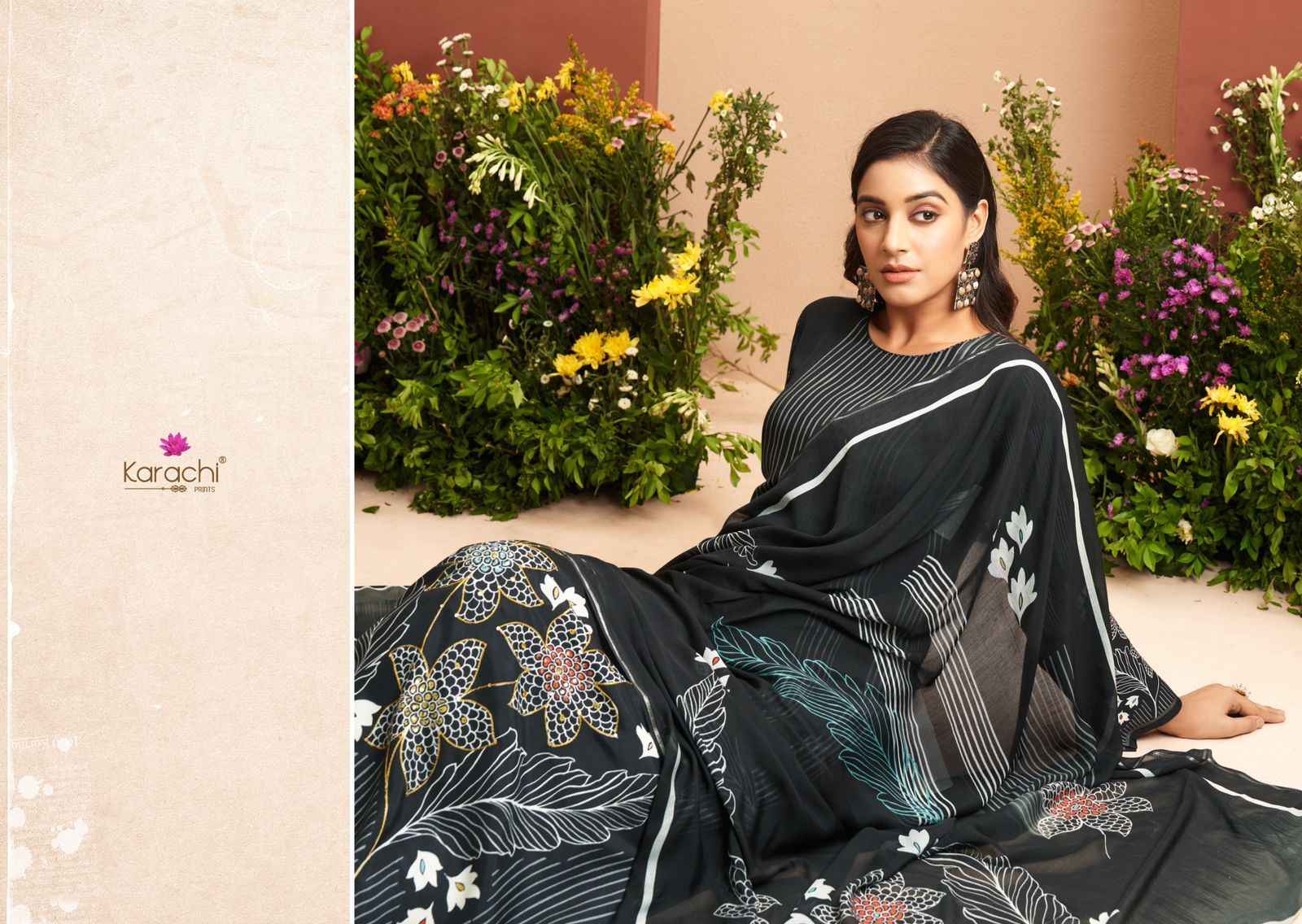 Kesar Karachi Prints Evara Muslin Dress Material 4 pcs Catalogue