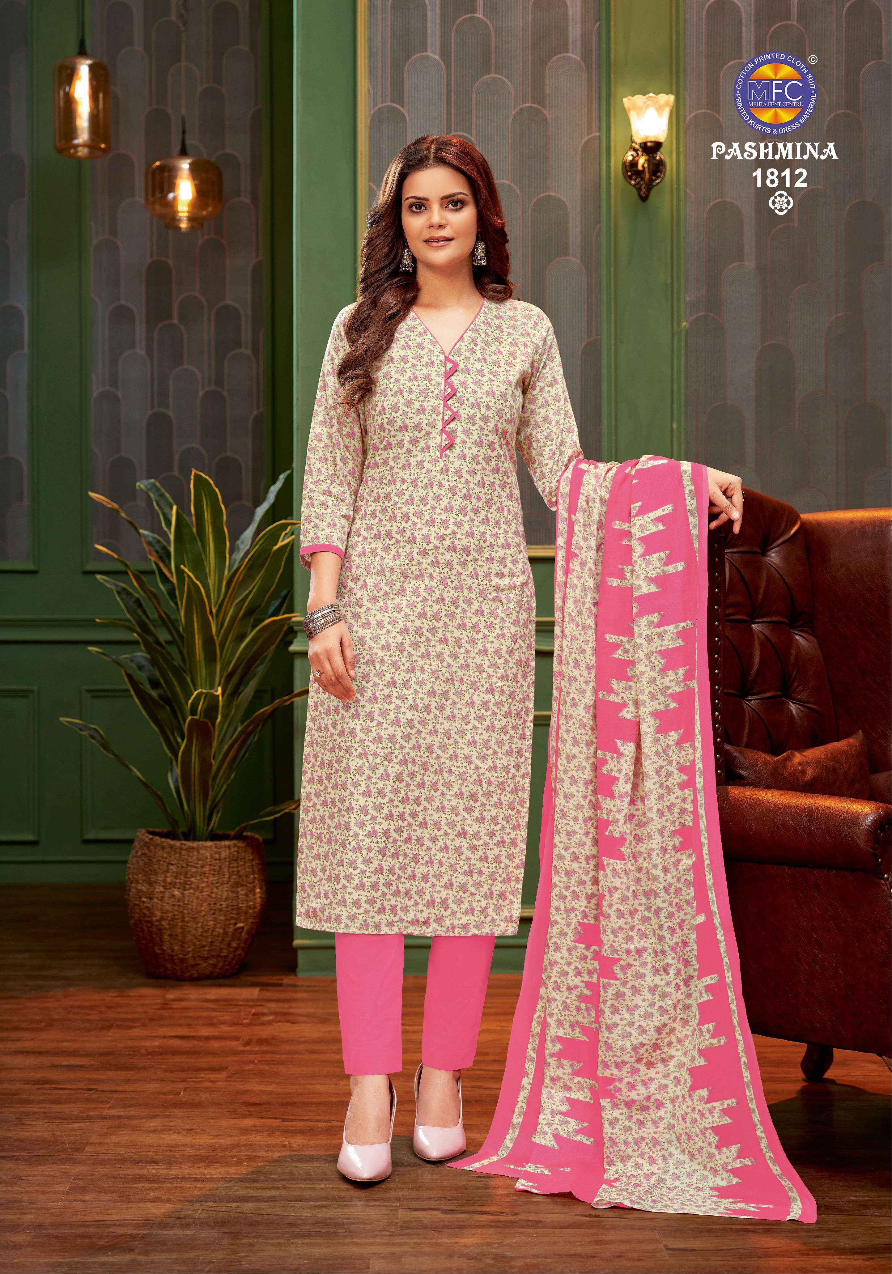 MFC Pashmina Vol-18 Cotton Dress Material 12 pcs Catalogue