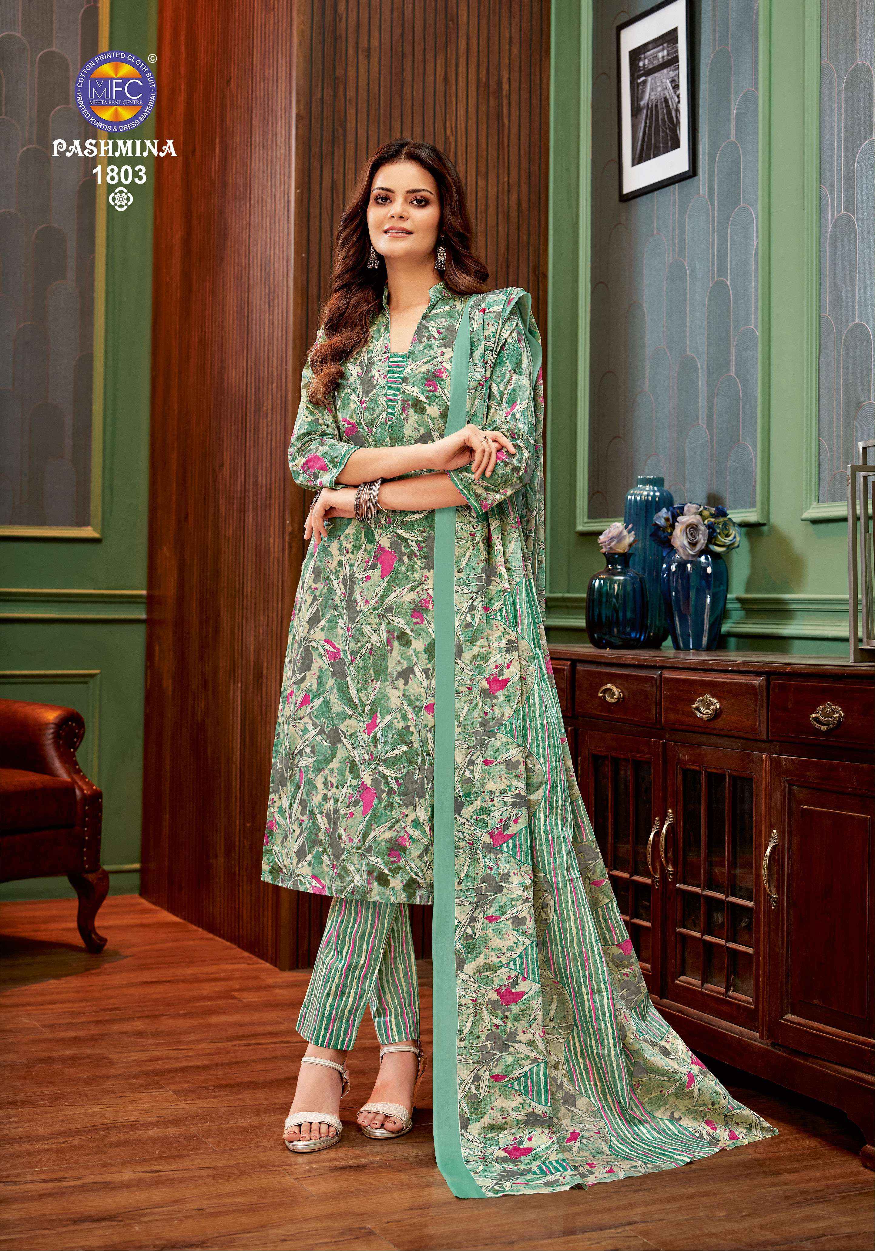 MFC Pashmina Vol-18 Cotton Dress Material 12 pcs Catalogue
