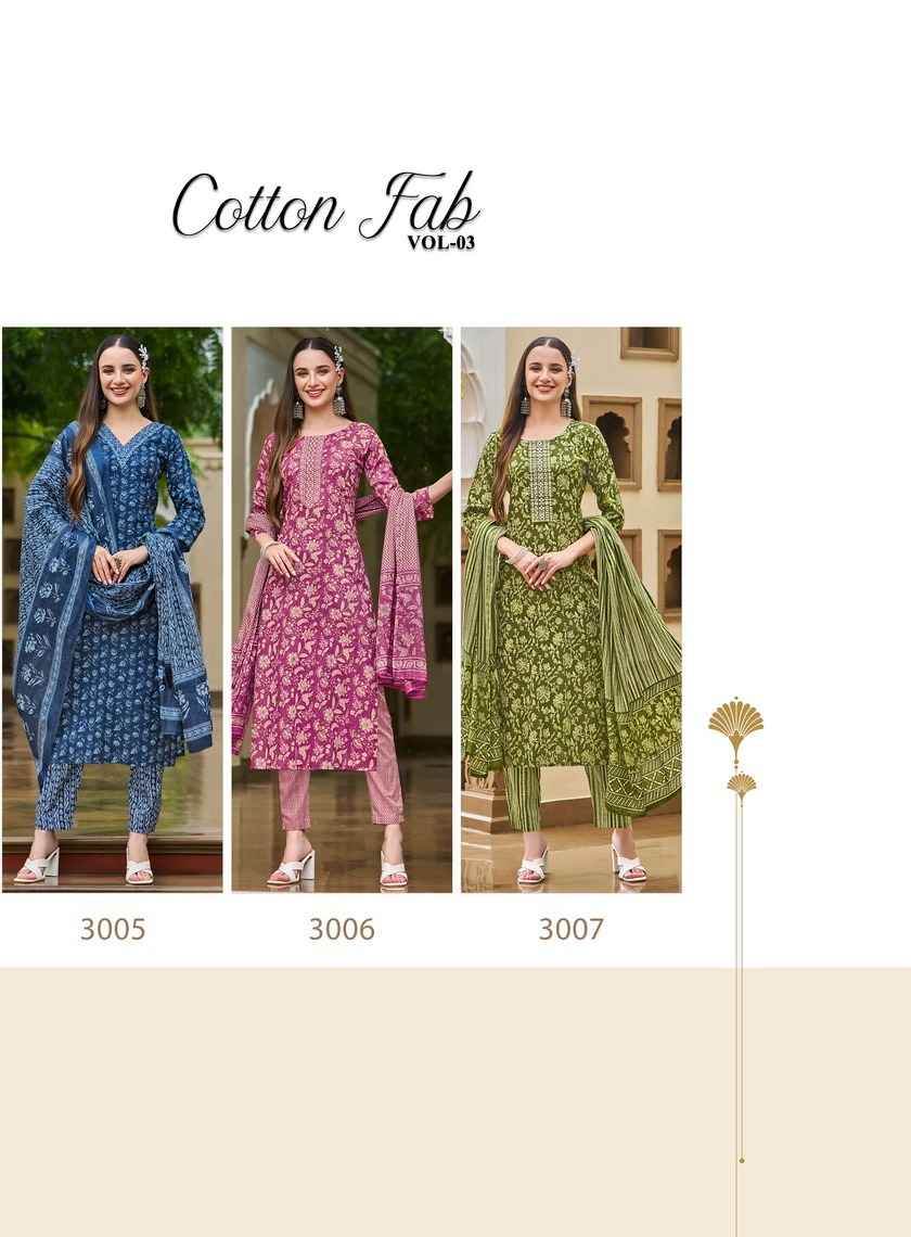 Radhika Lifestyle Cotton Fab Vol 3 Cotton Kurti Combo 7 pcs Catalogue