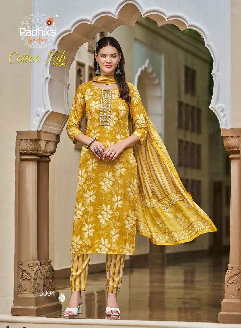 Radhika Lifestyle Cotton Fab Vol 3 Cotton Kurti Combo 7 pcs Catalogue