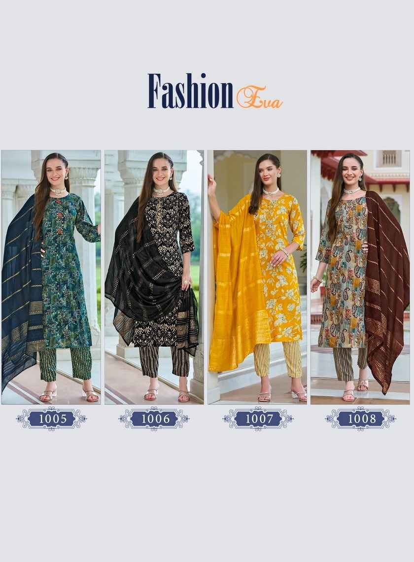 Radhika Lifestyle Eva Vol 1 Rayon Kurti Combo 8 pcs Catalogue