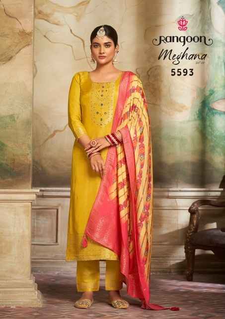 Rangoon Meghana Vol 2 Jacquard Kurti Combo 4 pcs Catalogue