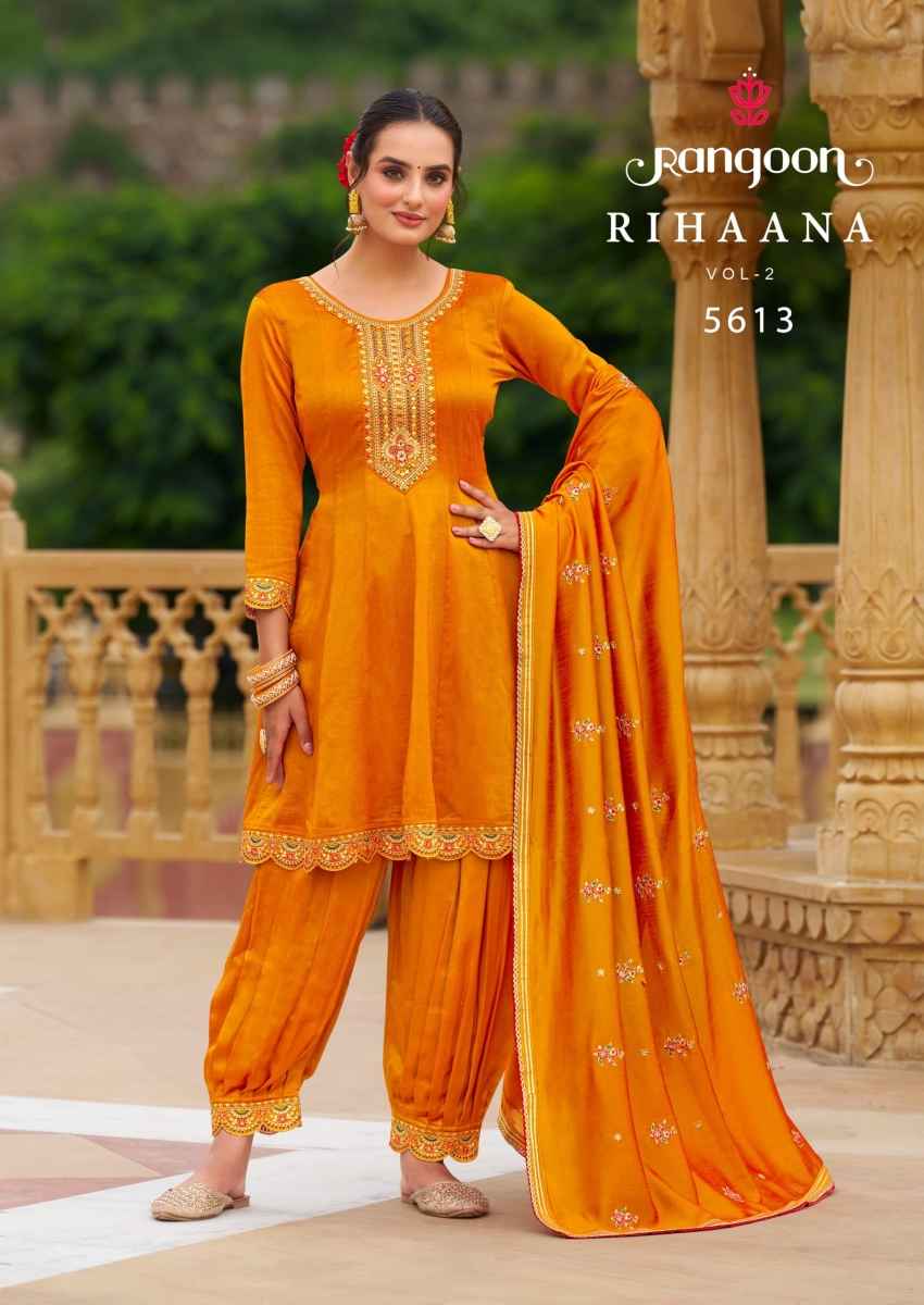 Rangoon Rihaana Vol 2 Silk Kurti Combo 4 pcs Catalogue