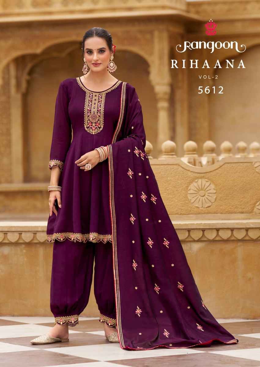 Rangoon Rihaana Vol 2 Silk Kurti Combo 4 pcs Catalogue