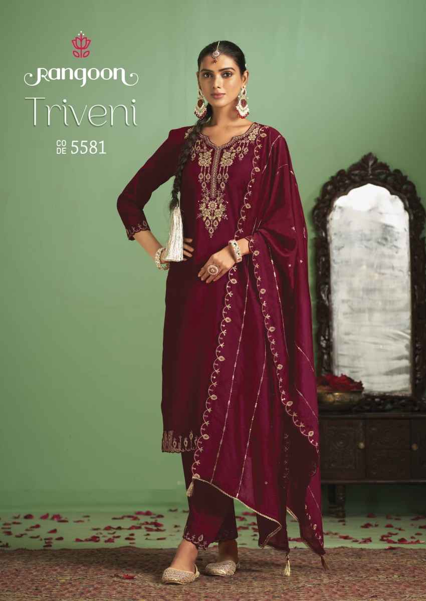 Rangoon Triveni Silk Kurti Combo 4 pcs Catalogue