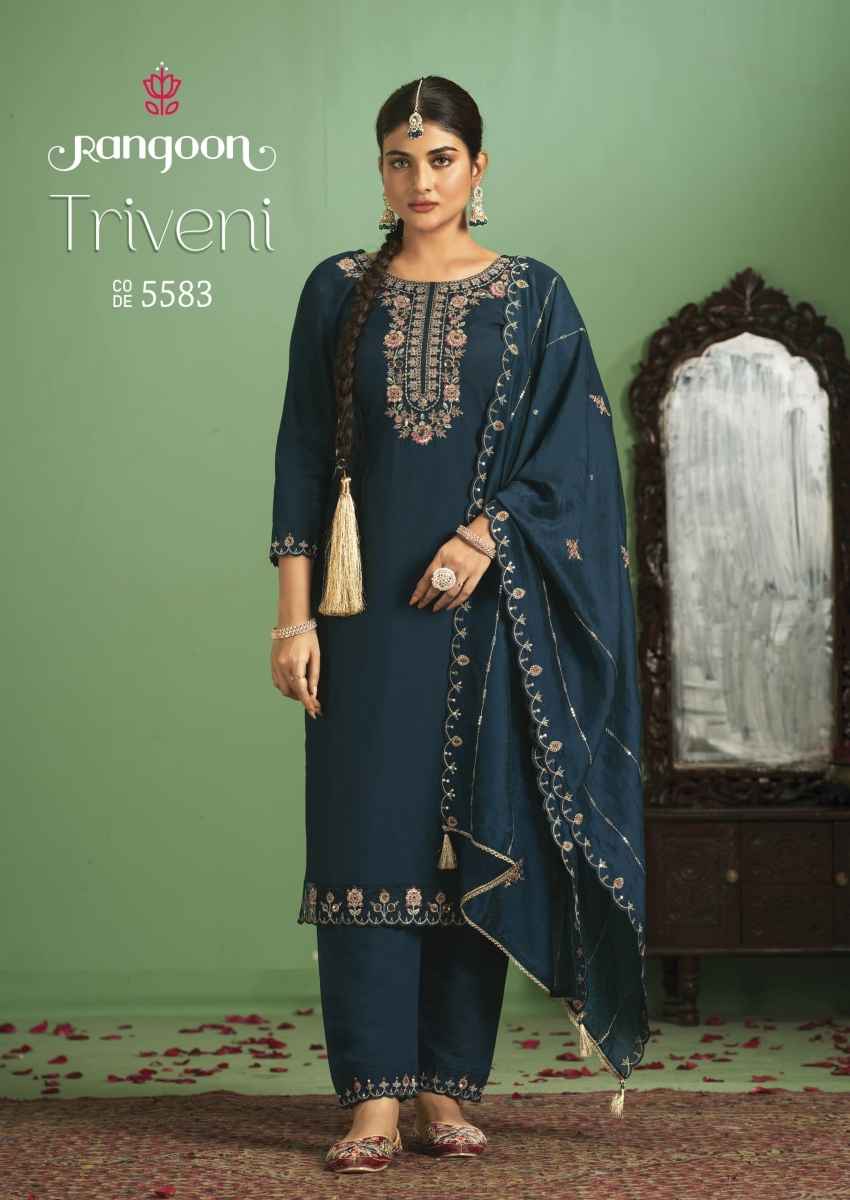 Rangoon Triveni Silk Kurti Combo 4 pcs Catalogue