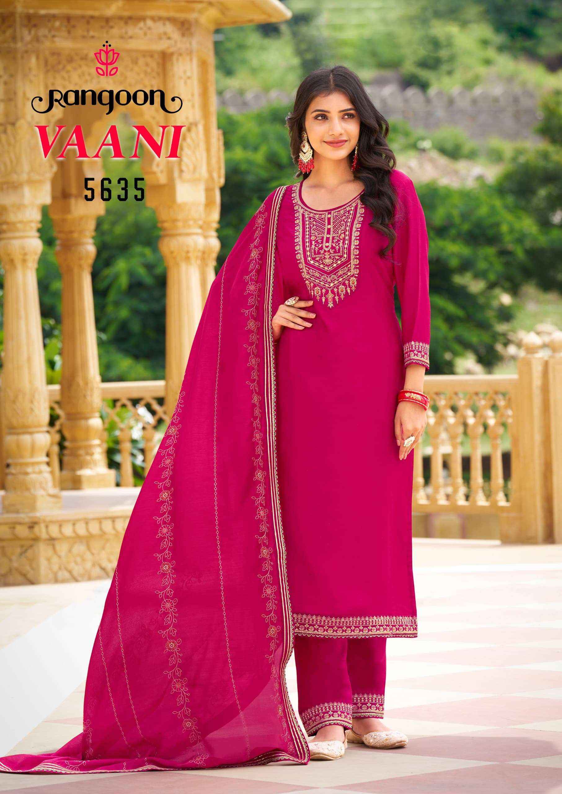 Rangoon Vaani Readymade Silk Dress 6 pcs Catalogue