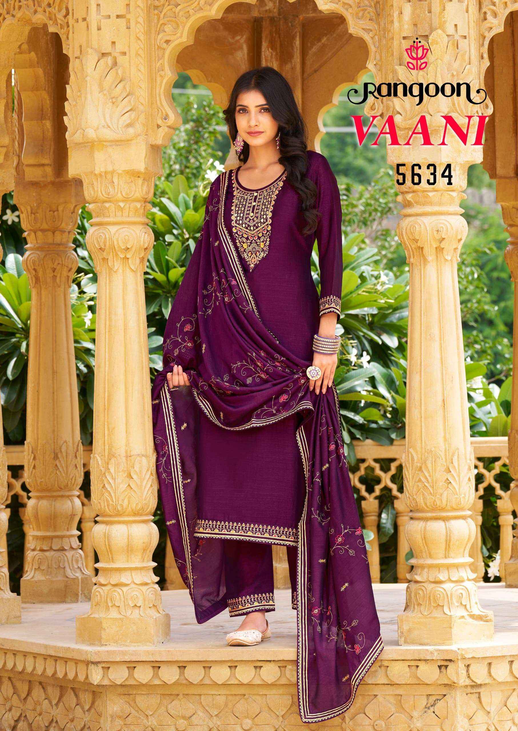 Rangoon Vaani Readymade Silk Dress 6 pcs Catalogue