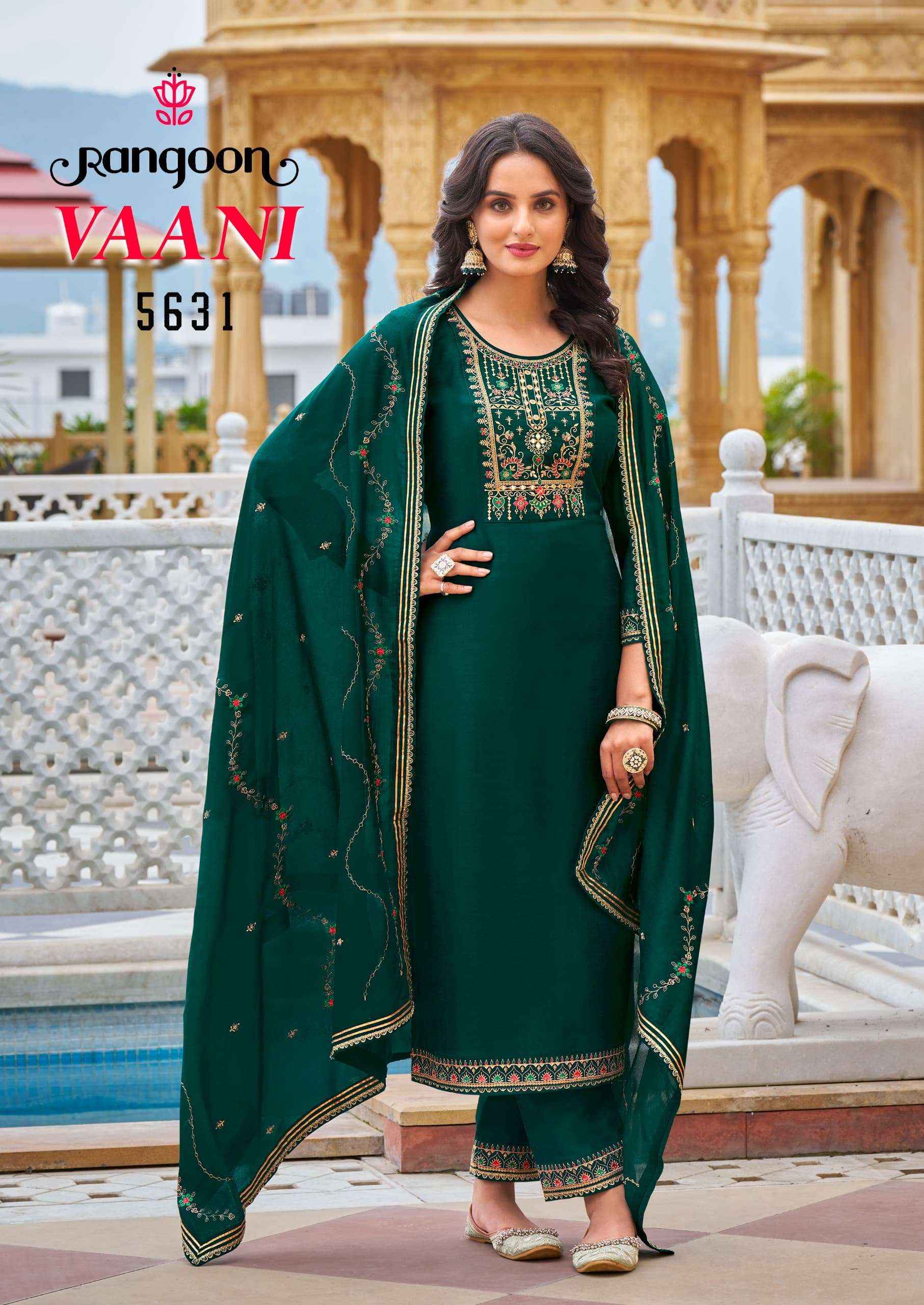 Rangoon Vaani Readymade Silk Dress 6 pcs Catalogue