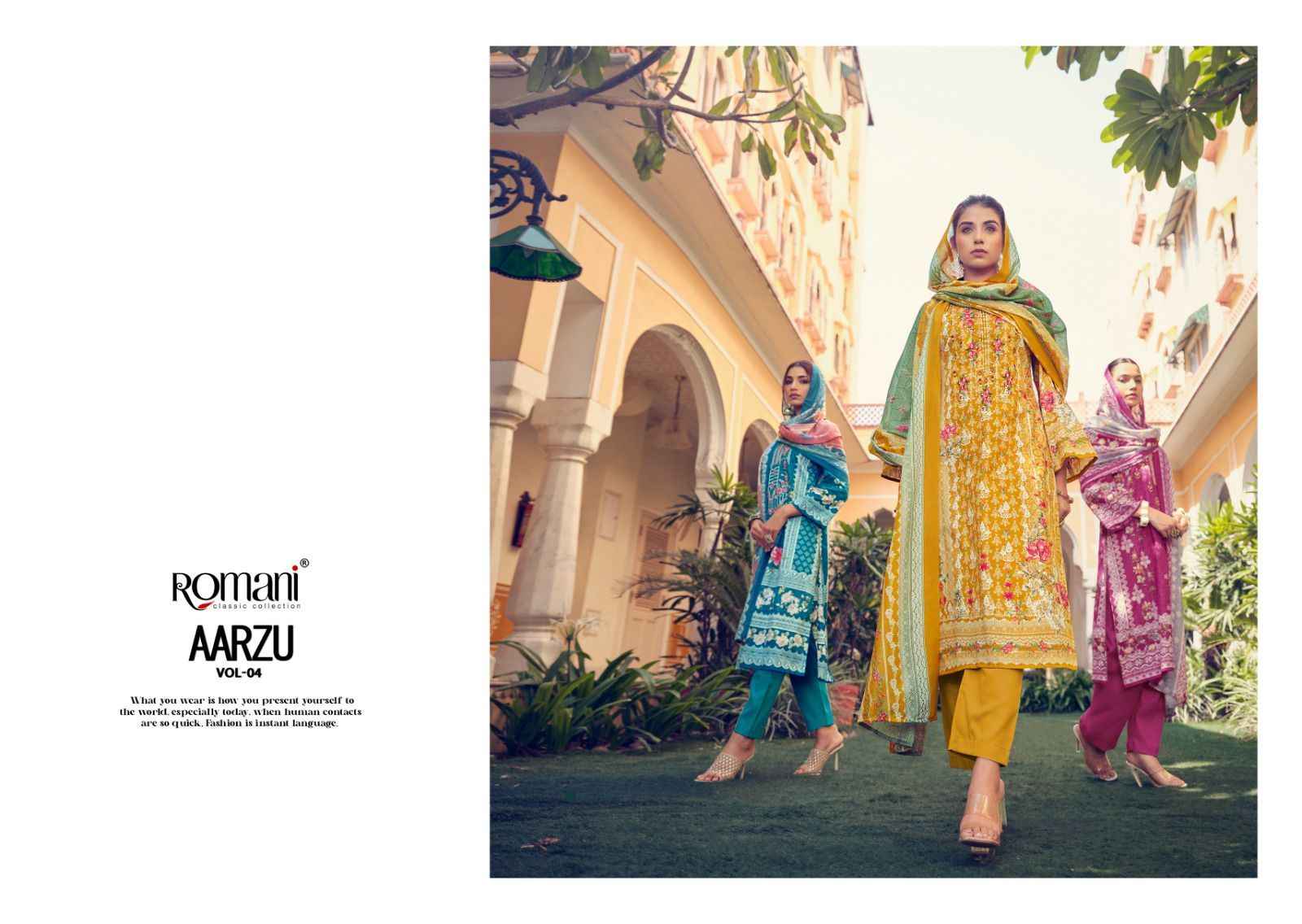 Romani Aarzu Vol 4 Cotton Dress Material 10 pcs Catalogue