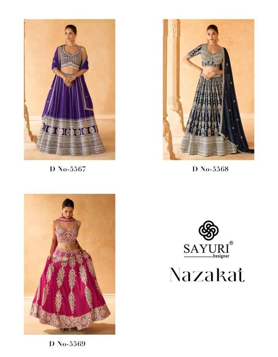 Sayuri Designer Nazakat Readymade Georgette Dress 3 pcs Catalogue