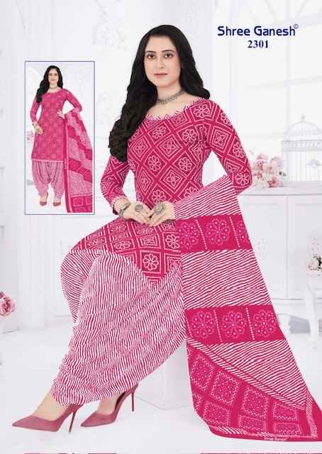 Shree Ganesh Bandhani Vol 3 Cotton Dress Material 15 pcs Catalogue