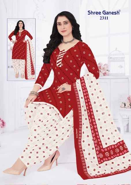 Shree Ganesh Bandhani Vol 3 Cotton Dress Material 15 pcs Catalogue